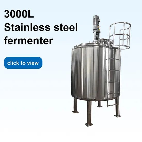 3개의 층 발효작용 탱크 맥주 산업 미생물학 닫히는 혐기성